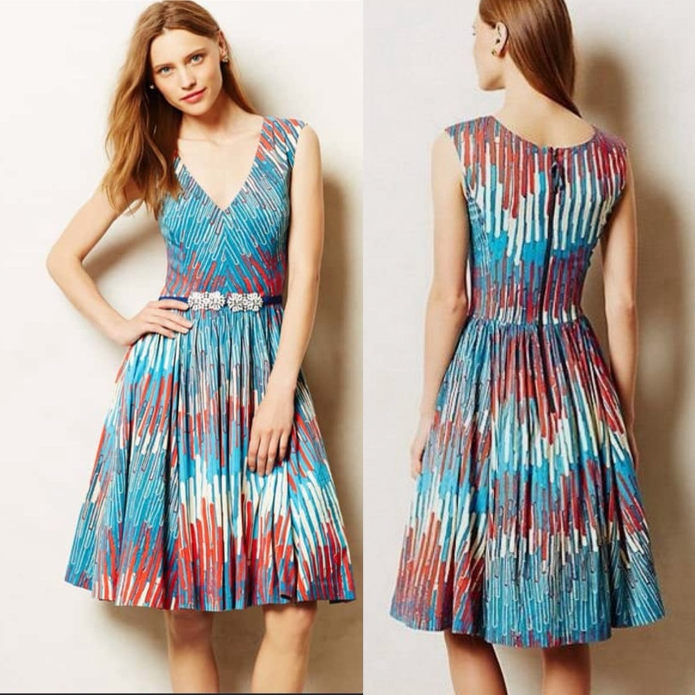 Anthropologie | plenty by Tracy Reese Multicolor Sleeveless V-Neck Dress